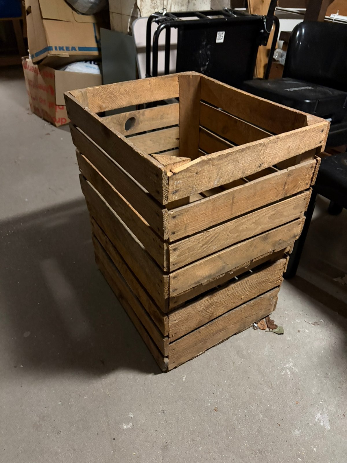 Houten kratten 4x, Ophalen, Zo goed als nieuw, Rechthoekig, Hout