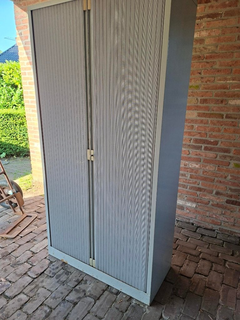 Degelijke Bisley roldeurkast, werkplaatskast, archiefkast!, Ophalen, Gebruikt, 100 tot 150 cm, 25 tot 50 cm