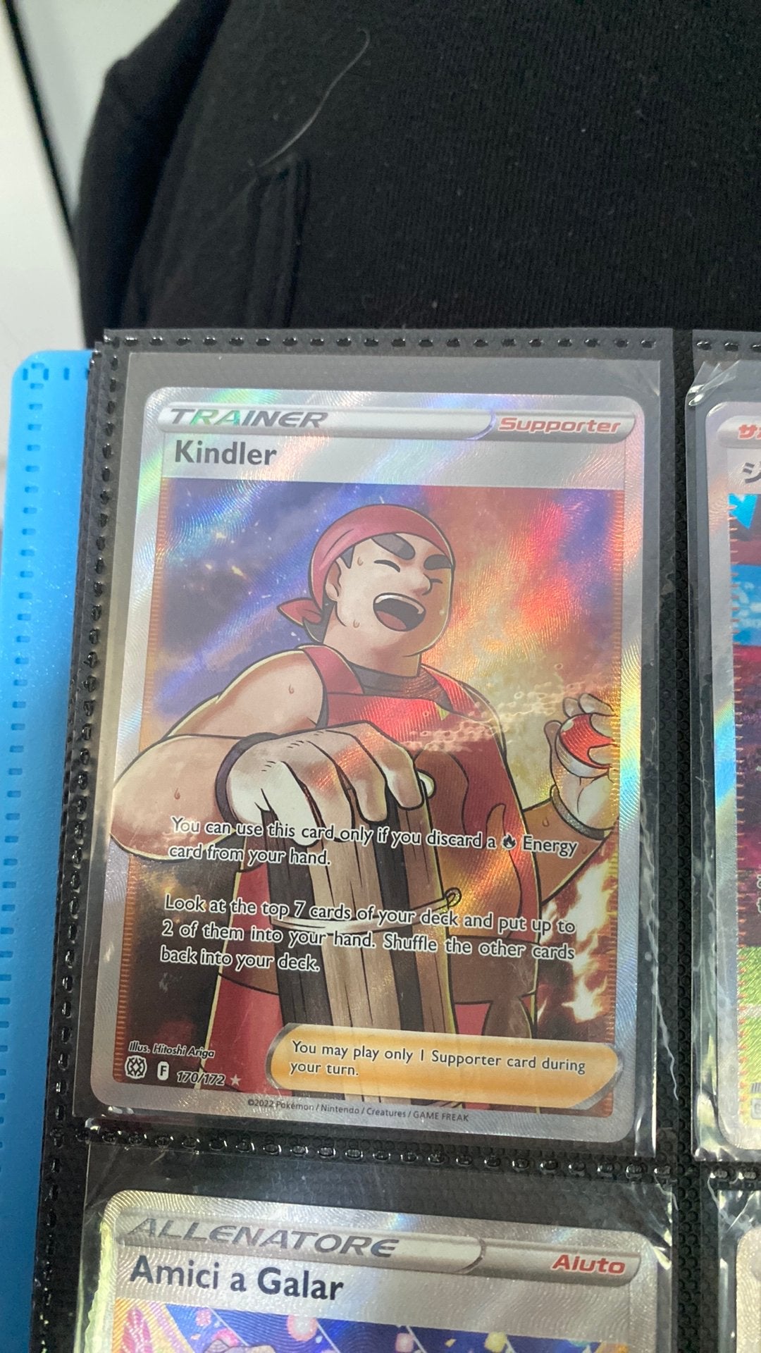 Kindler Supporter Trainer Kaart Pokémon F 170/172 Foil, Ophalen of Verzenden, Zo goed als nieuw, Losse kaart, Foil