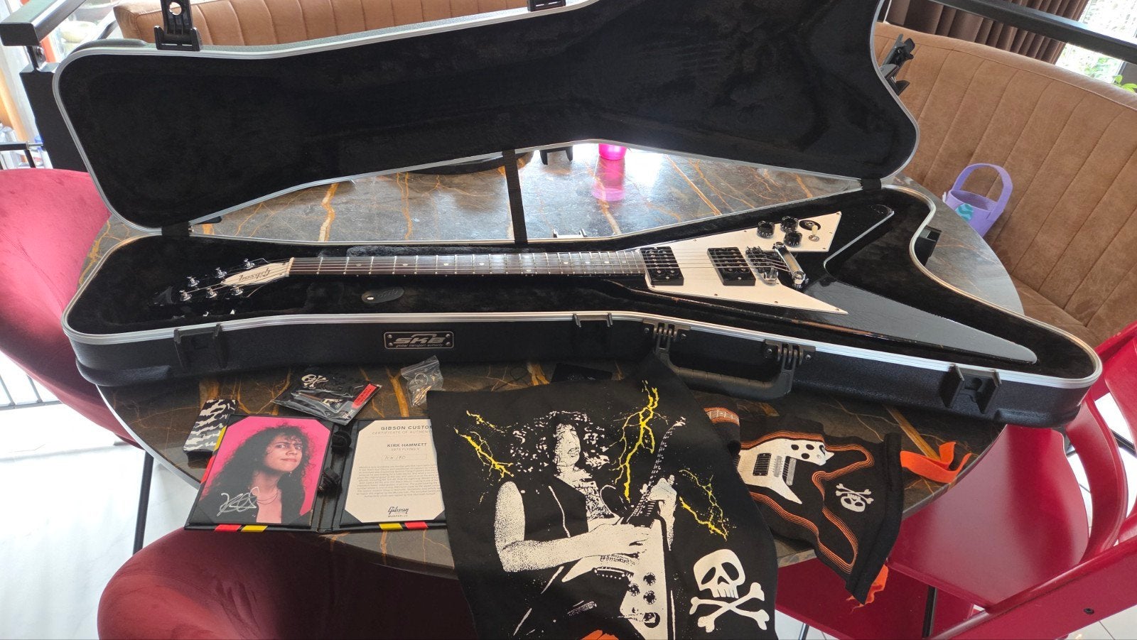 Gibson Custom Shop Murphy Lab Kirk Hammett 1979 Flying V, Muziek en Instrumenten, Ophalen of Verzenden, Gebruikt, Solid body, Gibson