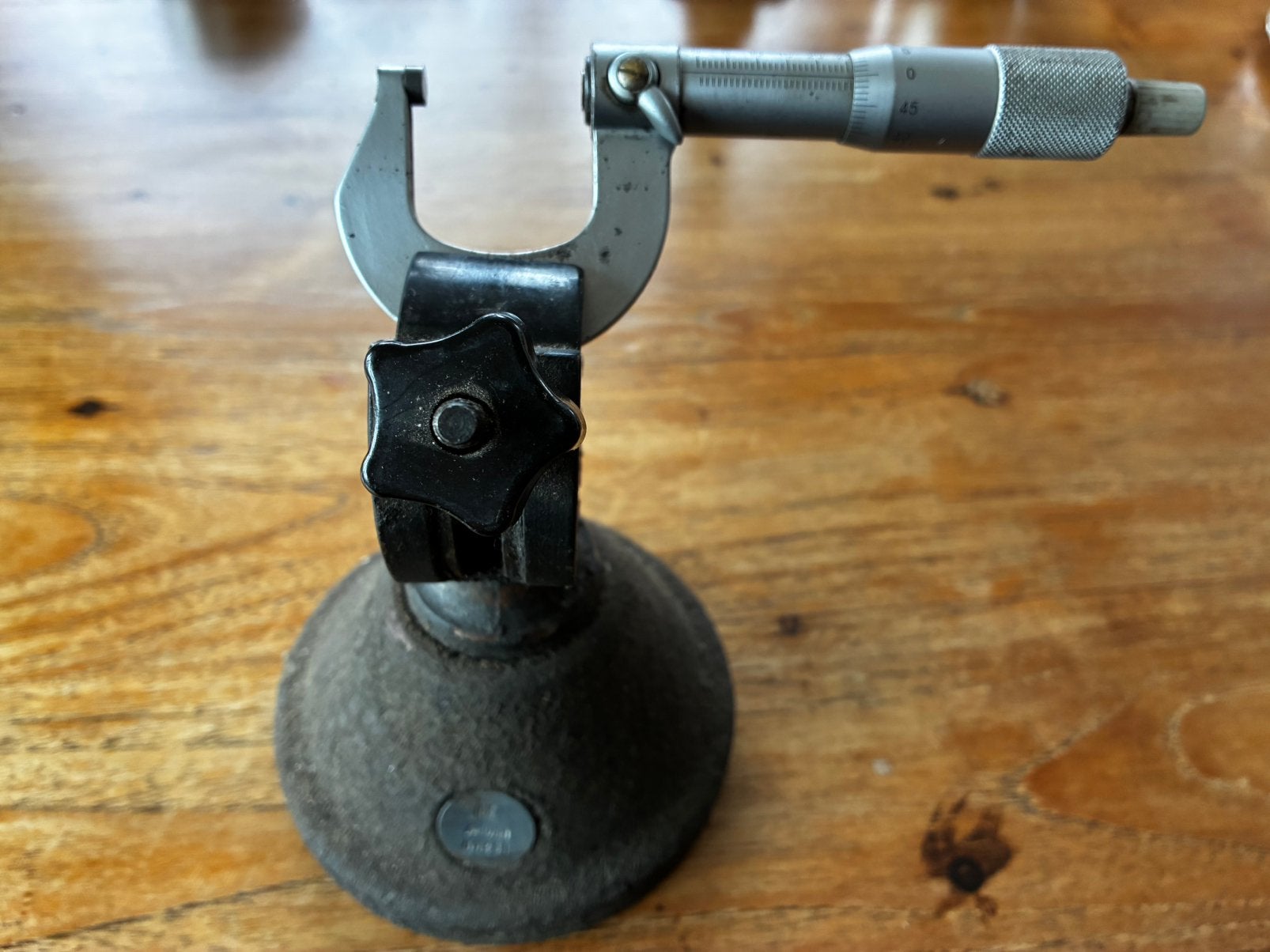 Micrometer met Standaard, Doe-het-zelf en Verbouw, Ophalen of Verzenden, Gebruikt