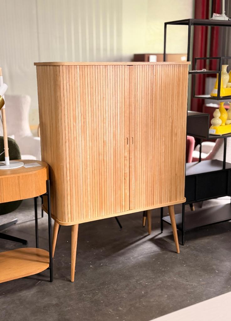 Zuiver Barbier Opbergkast - Lichtbruin | Van €1149, nu, Nieuw, Ophalen of Verzenden, Zuiver, Minder dan 150 cm