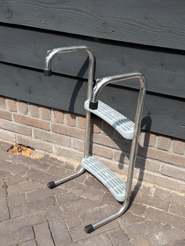 RVS trapje opstapje, Watersport en Boten, Ophalen, Gebruikt, Dekbeslag, Motorboot