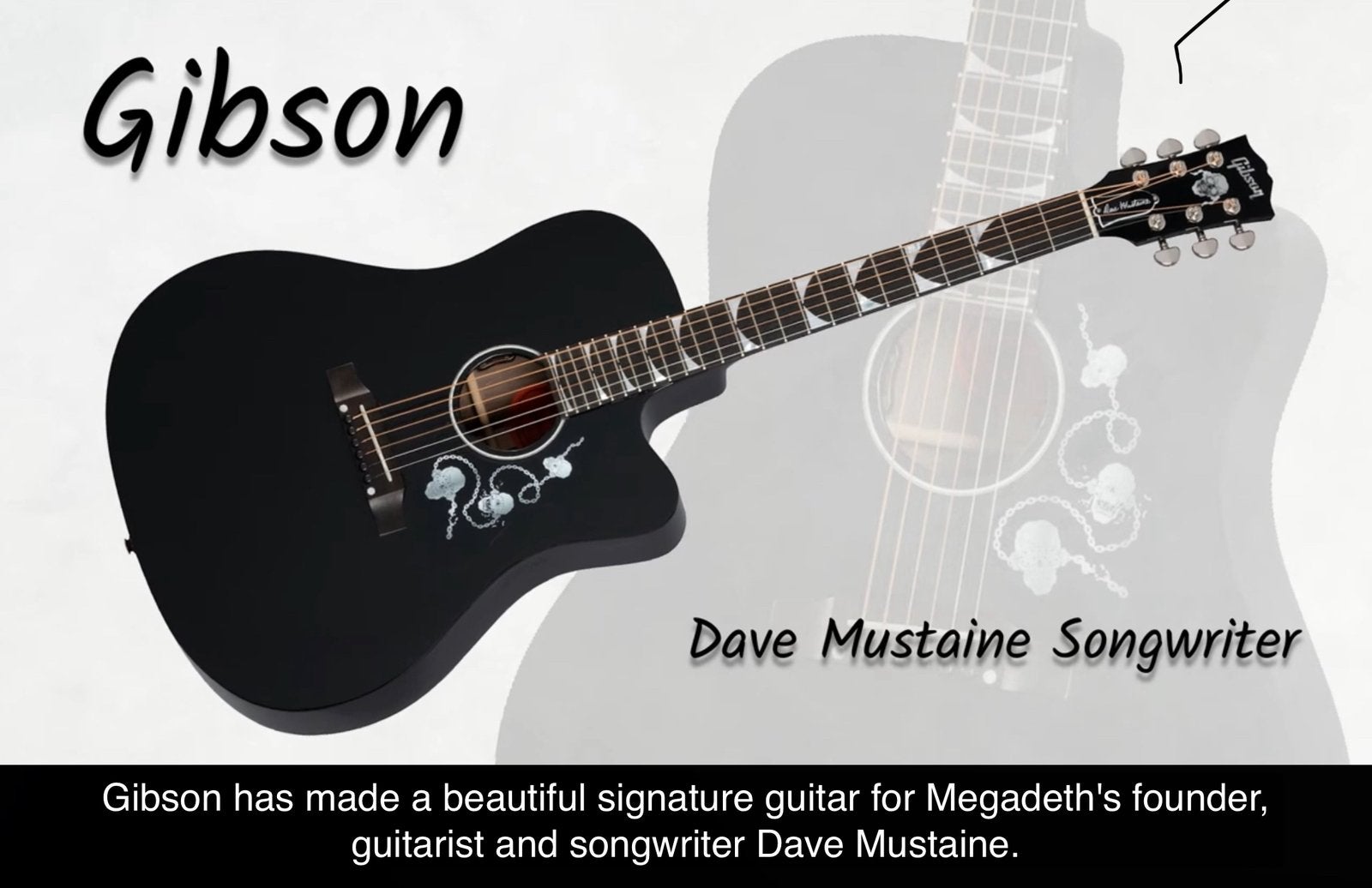 Gibson Custom Dave Mustaine Songwriter Akoestische Gitaar, Muziek en Instrumenten, Snaarinstrumenten | Gitaren | Akoestisch, Ophalen of Verzenden