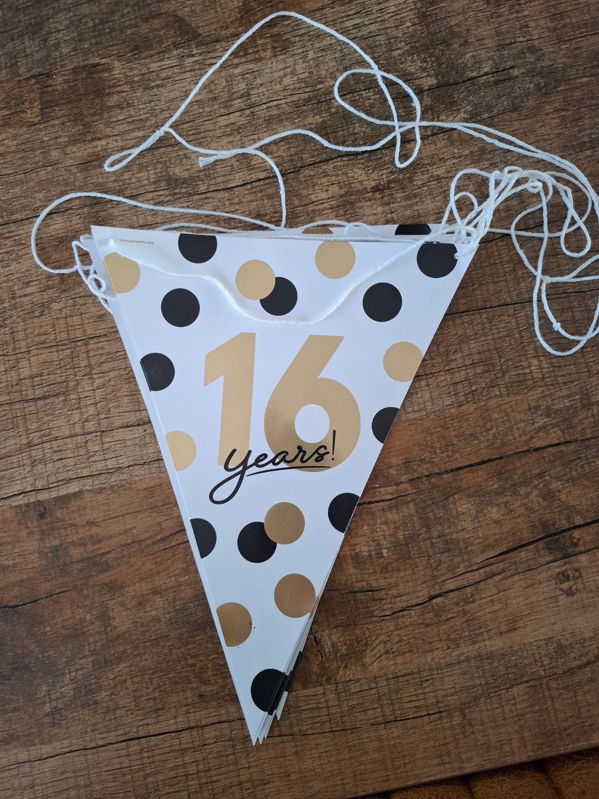 Sweet 16 Slingers 3 stuks - Feestversiering Verjaardag, Hobby en Vrije tijd, Ophalen of Verzenden, Gebruikt, Versiering, Verjaardag