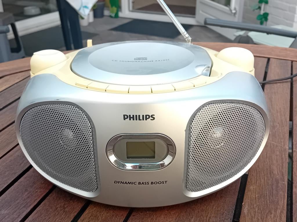Philips soundmachine radio CD-speler AZ102S retro geel, Audio, Tv en Foto, Radio's, Ophalen of Verzenden, Zo goed als nieuw, Radio