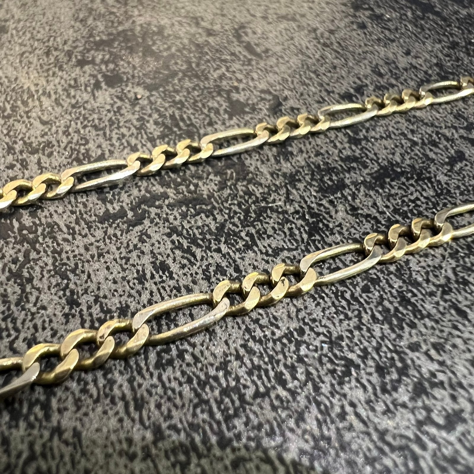 14k gouden figaro ketting massief schakel, Sieraden, Tassen en Uiterlijk, Kettingen, Ophalen of Verzenden, Zo goed als nieuw, Goud