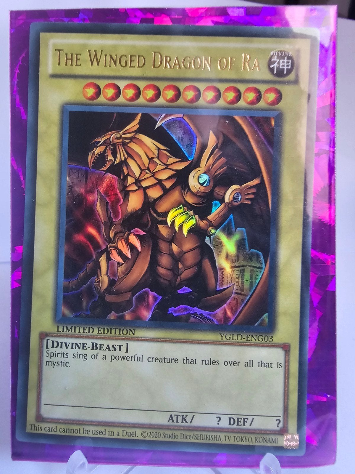 Yu-Gi-Oh! God Cards Set (Obelisk, Slifer, Ra) YGLD-ENG, Verzenden, Zo goed als nieuw, Meerdere kaarten, Foil