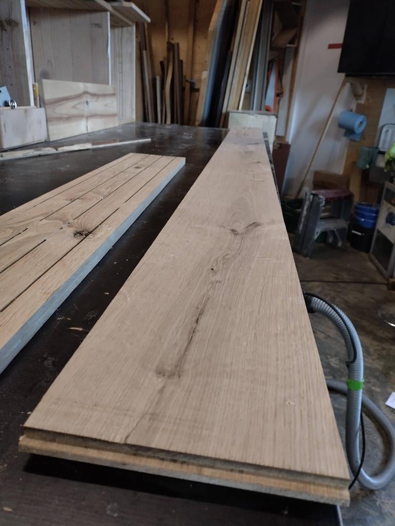 Eiken houten planken 21mm dik, Doe-het-zelf en Verbouw, Hout en Planken, Minder dan 25 mm, Eiken, Ophalen of Verzenden, Plank