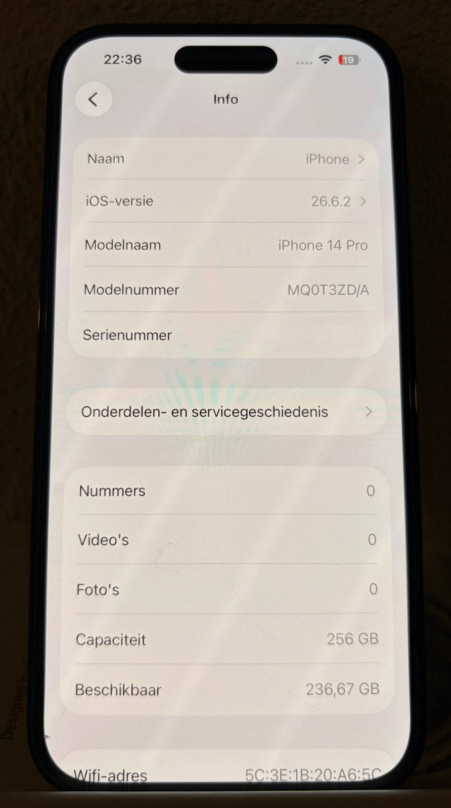 Foto 5 van Iphone 14 Pro 256 gb in uitstekende staat , nieuwe batterij