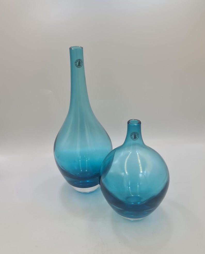 Vintage IKEA Salong vazen–Johanna Jelinek–Oceaanblauw (2), Ophalen of Verzenden