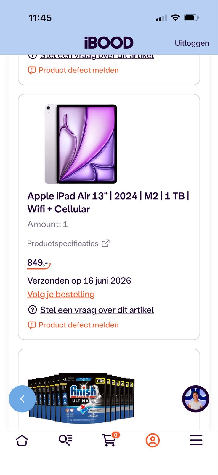 Foto 5 van Apple iPad Air 13" (2024) M2 1TB Wifi + Cellular