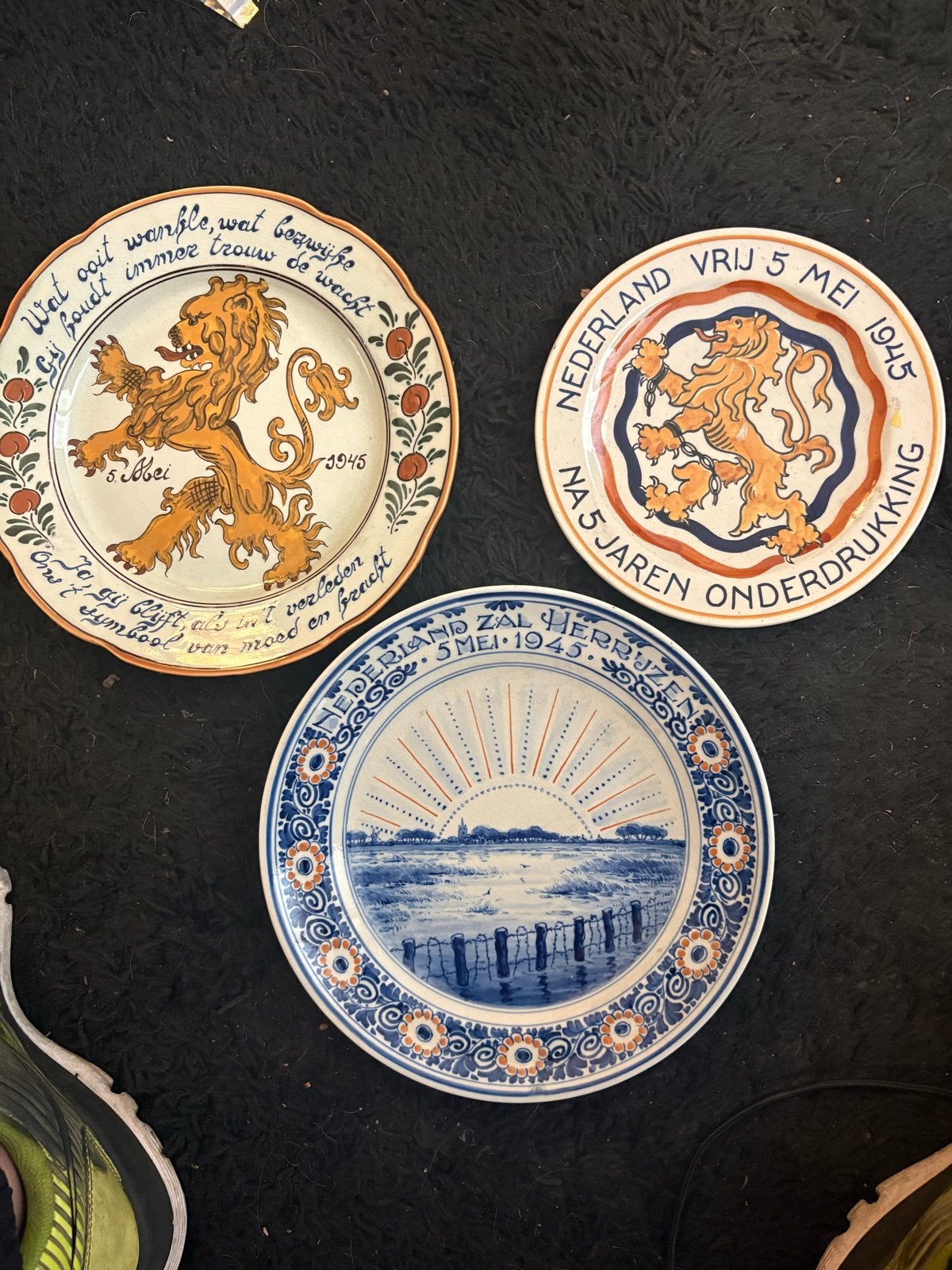 Set van 3 Vintage Bevrijdingsborden 1940-1945, Ophalen of Verzenden
