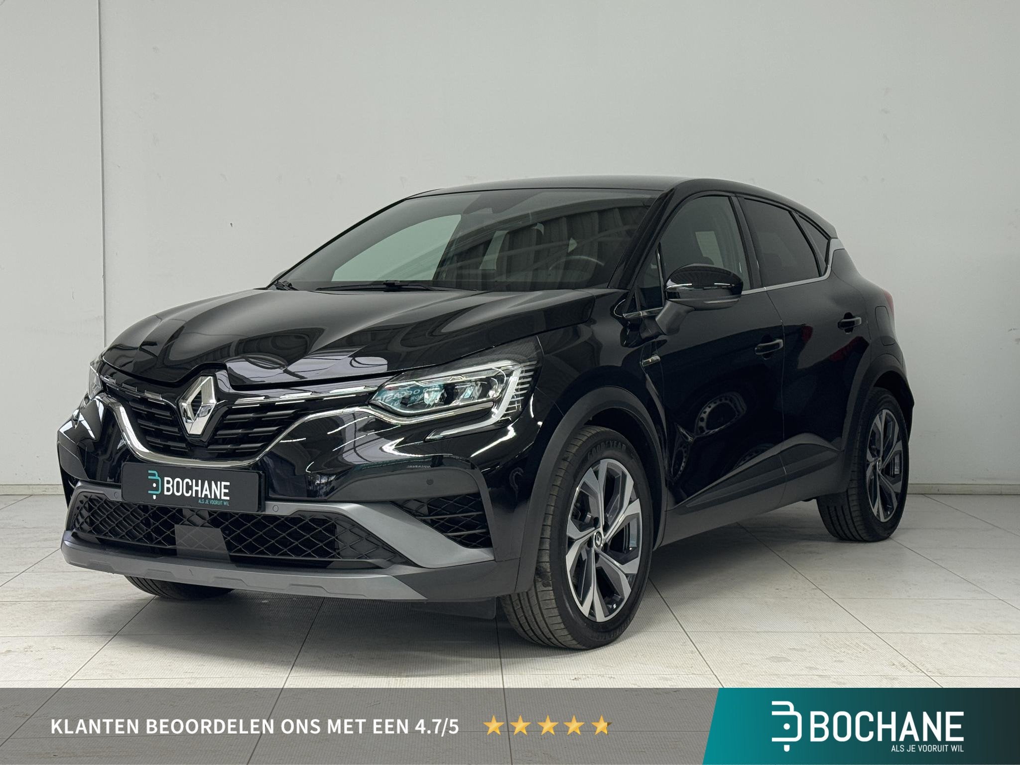 Renault Captur 1.6 E-Tech Plug-in Hybrid 160 R.S. Line | Tre, Auto's, Renault, Gebruikt, 4 cilinders, Leder en Stof, Zwart