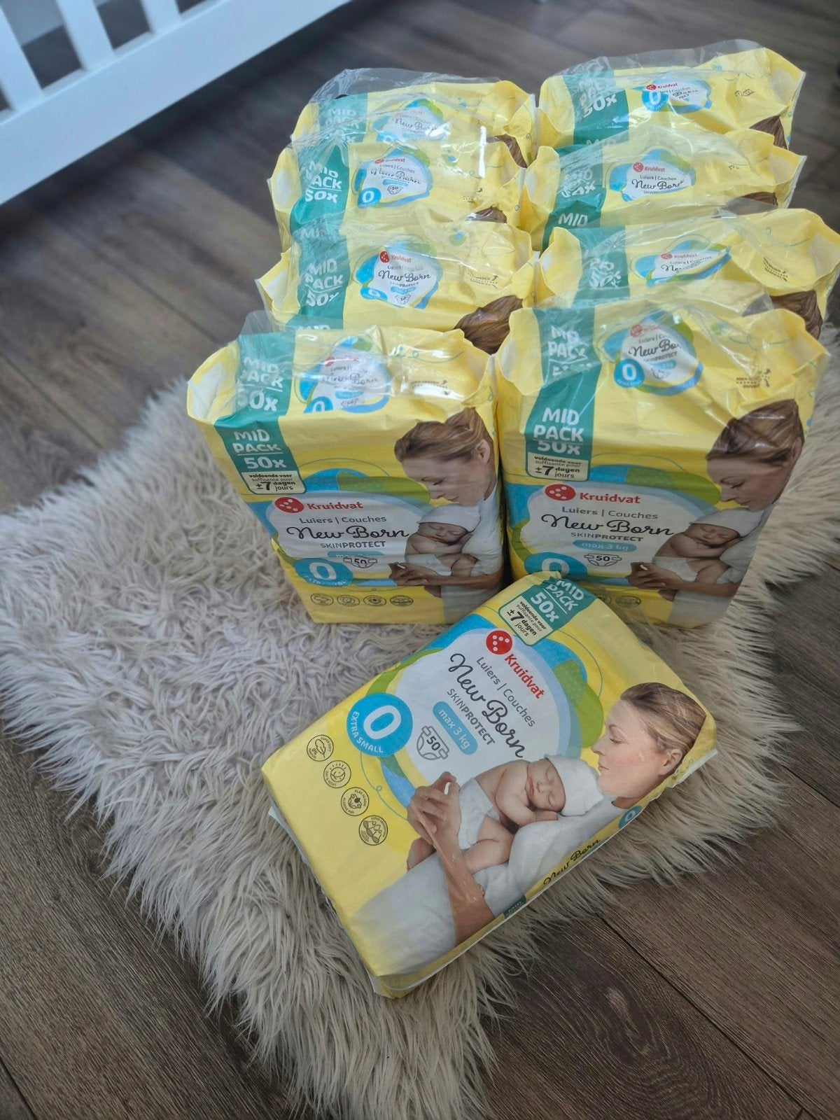 Kruidvat New Born Luiers Maat 0 (max 3 kg) - Mid Pack, Ophalen of Verzenden, Nieuw