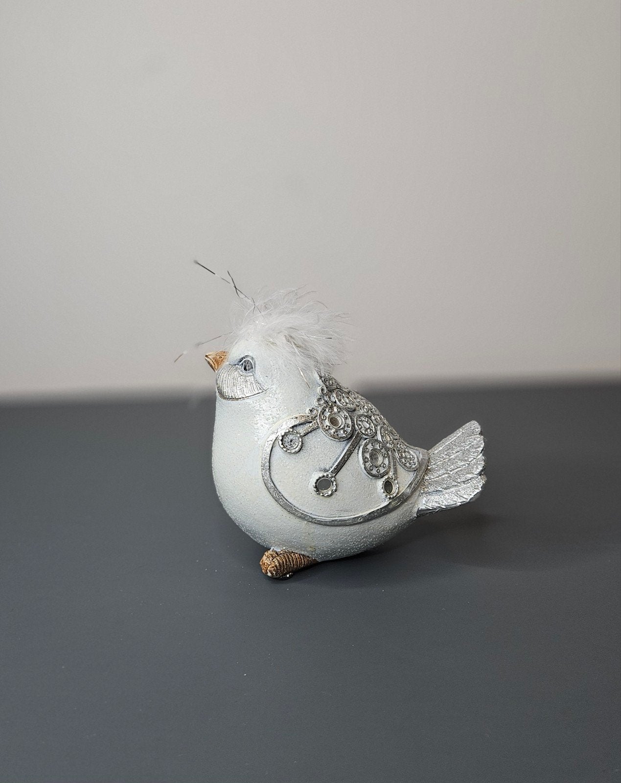 Beeldje "vogeltje wit" H.9.5cm, Verzamelen, Ophalen of Verzenden, Nieuw, Dier