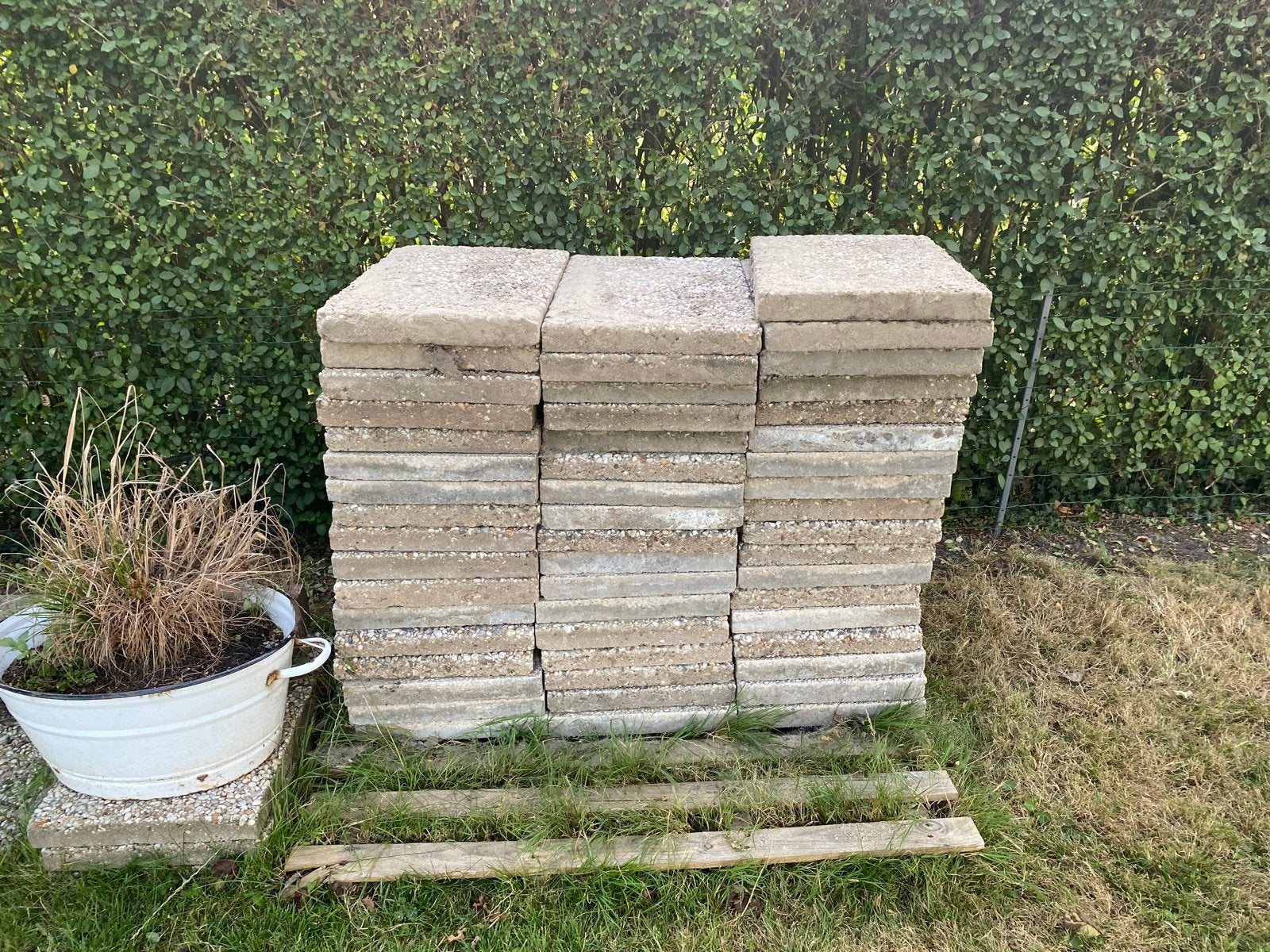 Terrastegels 60x40 cm - Rood en Betontegels, Tuin en Terras, Tegels en Klinkers, Ophalen, Gebruikt, Beton, Terrastegels