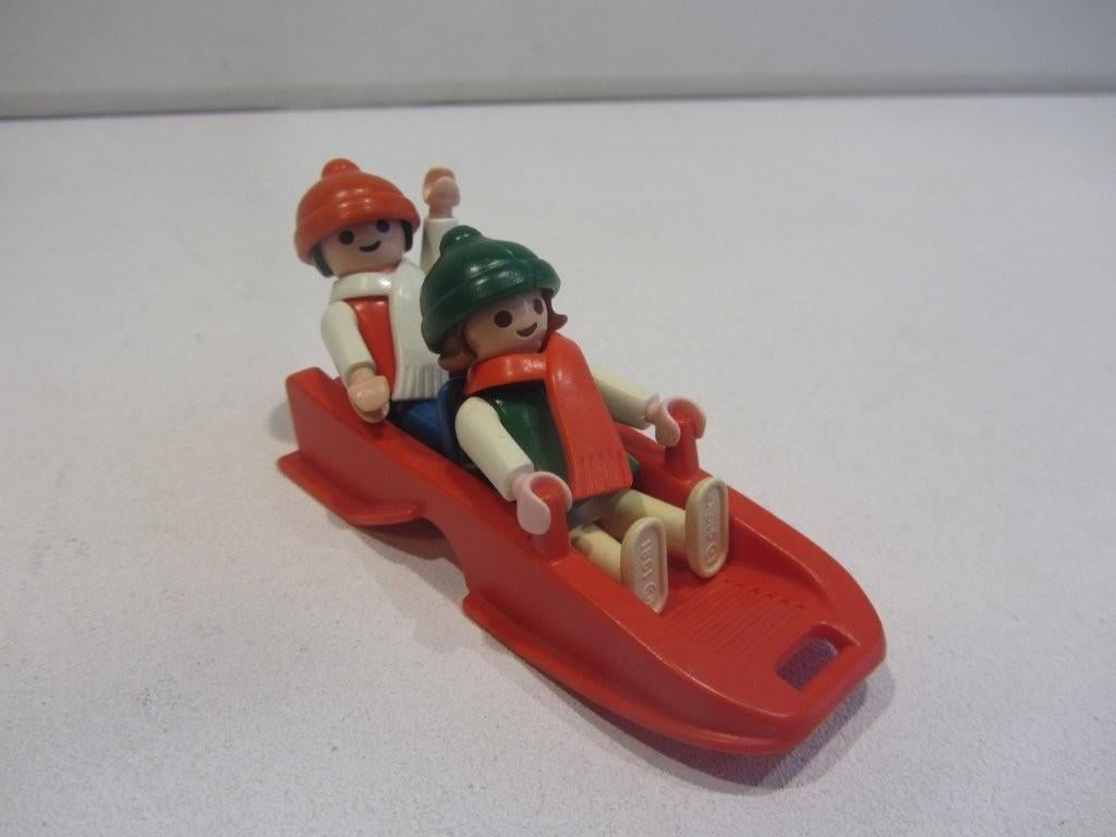 Playmobil Vintage Kinderen met bobslee – 3327, Ophalen of Verzenden, Gebruikt, Los playmobil