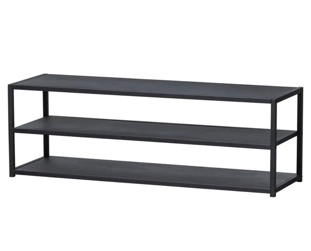 WOOOD Teun TV Meubel - Zwart Metaal - 120x40x35 cm, Huis en Inrichting, Kasten | Televisiemeubels, Ophalen, 100 tot 150 cm, Nieuw