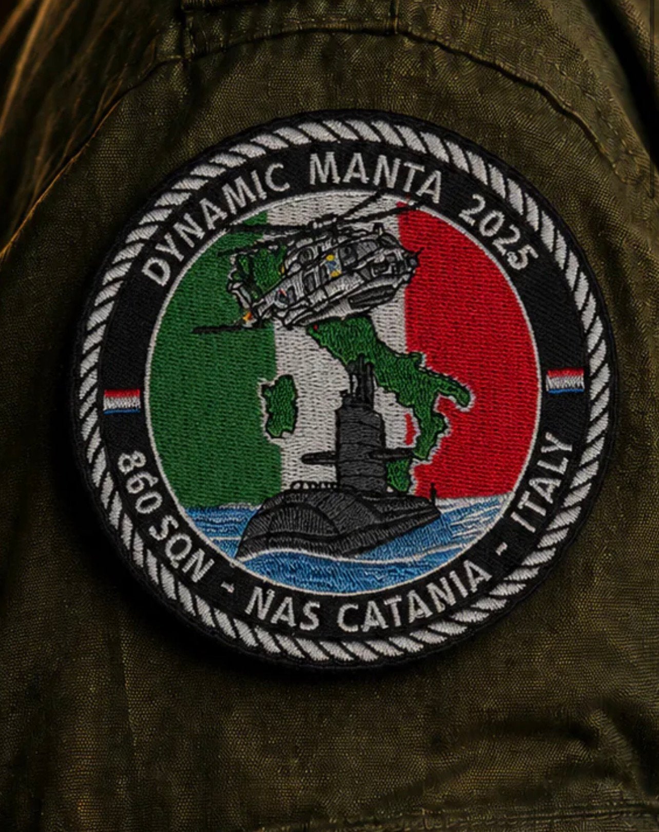 860 Patch Italië, Ophalen of Verzenden, Luchtmacht, Nederland, Embleem of Badge