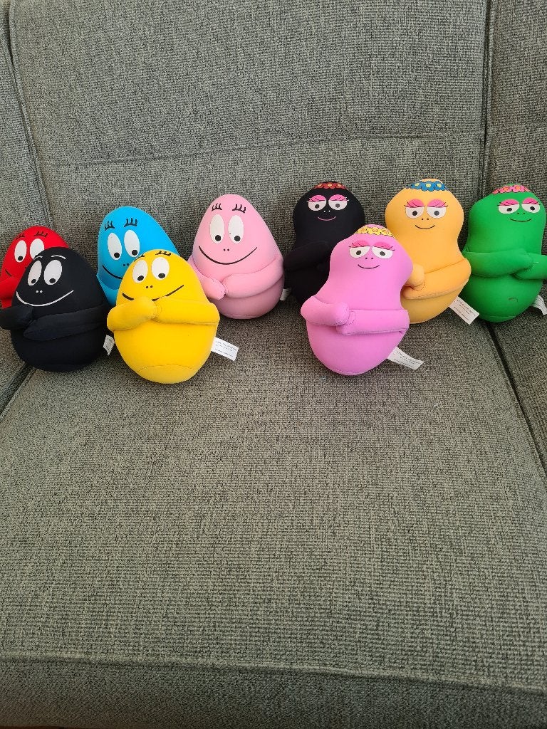 Barbapapa leblon anti stress poppetjes knuffels compleet, Verzamelen, Leblon, Gebruikt, Verzenden, Nvt