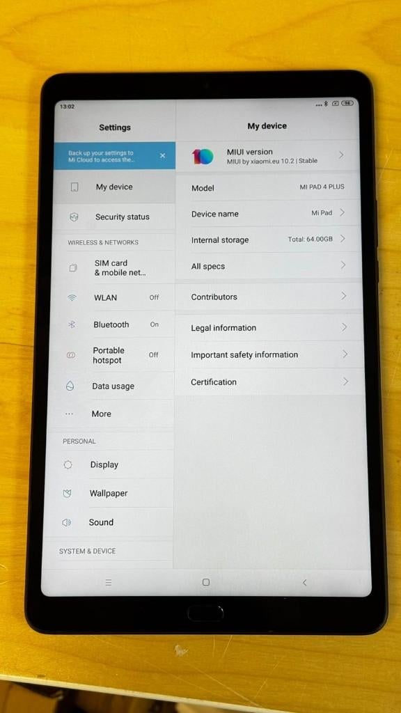 Xiaomi Mi Pad 4 Plus Wi-Fi/LTE 64GB opslag Zwart, Computers en Software, Android Tablets, 10 inch, Service.nl@support.mi.com, Xiaomi