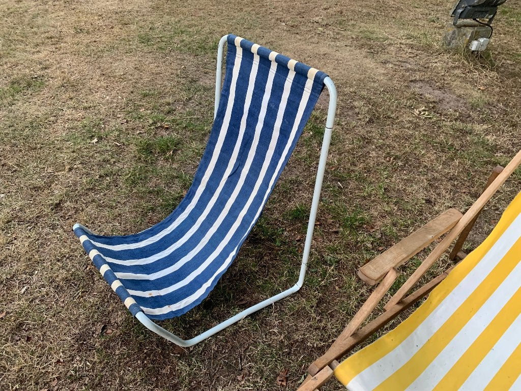 Strandstoel ligstoel in draagtas (demonteerbaar), Ophalen of Verzenden, Gebruikt, Aluminium, Inklapbaar