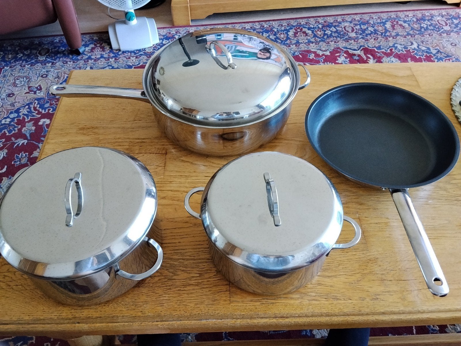 Pannen, Huis en Inrichting, Keuken | Potten en Pannen, Ophalen, Rvs, Pannenset