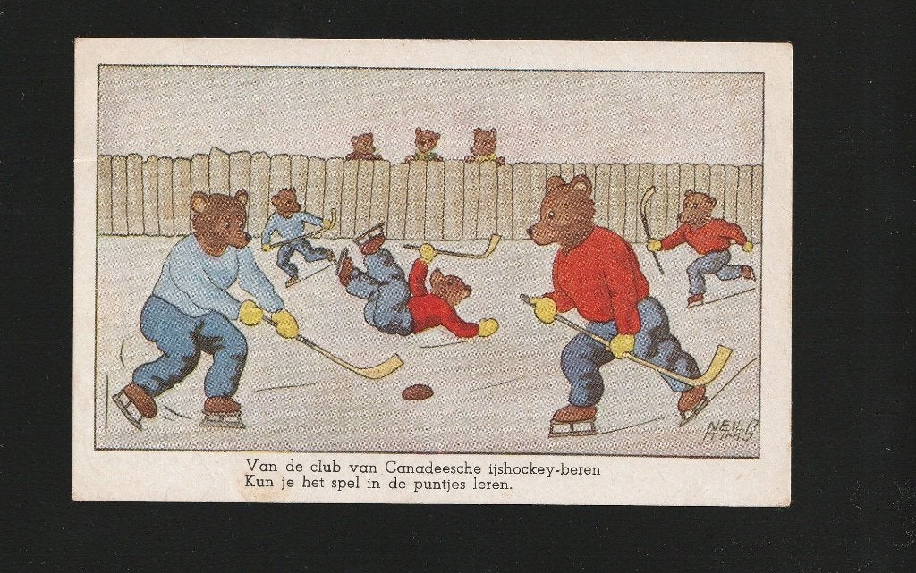 Ansicht Verklede beren IJshockey illu Lien Smit B07-11, Ophalen of Verzenden, 1940 tot 1960, Gelopen