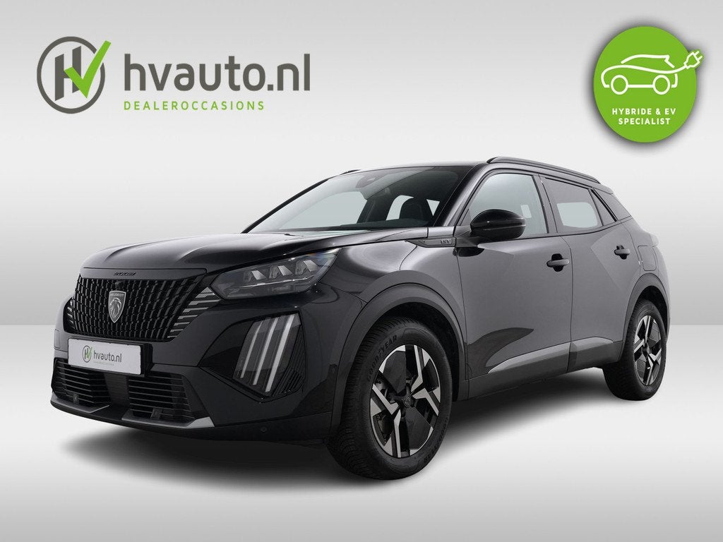 Peugeot 2008 1.2 HYBRID 145PK GT E-DCS6 | Pack Drive Assist, Auto's, Peugeot, Gebruikt, 1199 cc, Leder en Stof, Zwart
