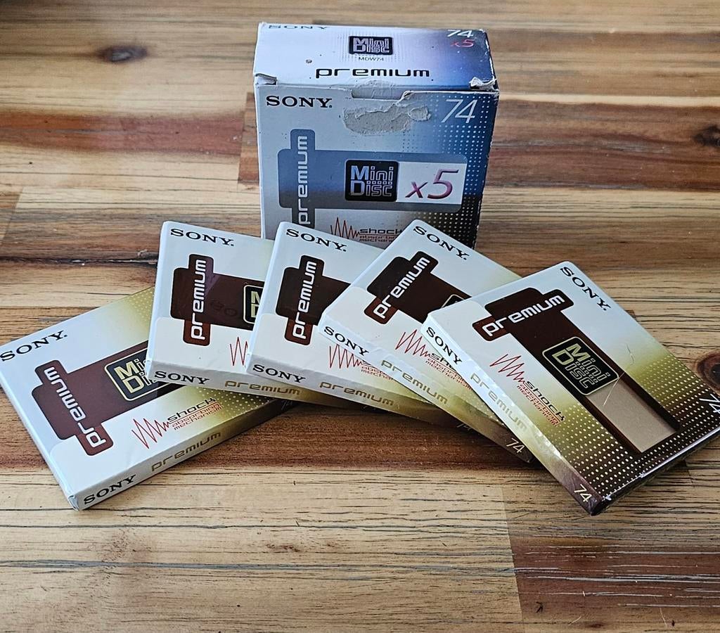 Sony MiniDisc 5 pack nos, 2 t/m 25 bandjes, Overige genres, Ophalen of Verzenden, Nieuw in verpakking