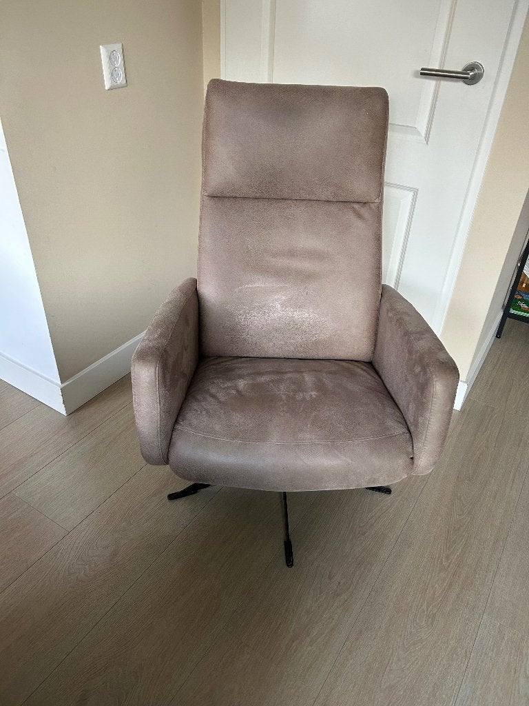 Fauteuil leer, Ophalen, Gebruikt, 50 tot 75 cm, Leer