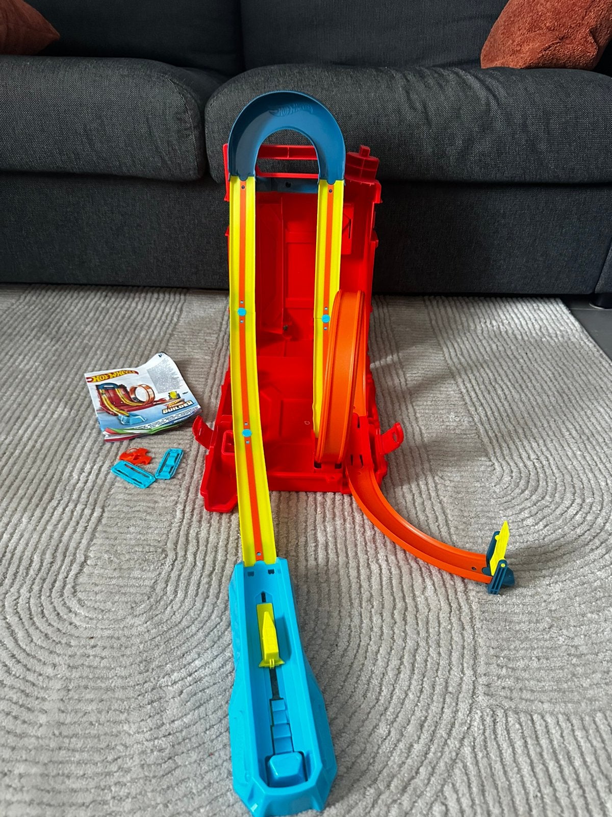 Hot Wheels Track Builder met looping, Kinderen en Baby's, Speelgoed | Racebanen, Ophalen of Verzenden, Zo goed als nieuw, Hot Wheels