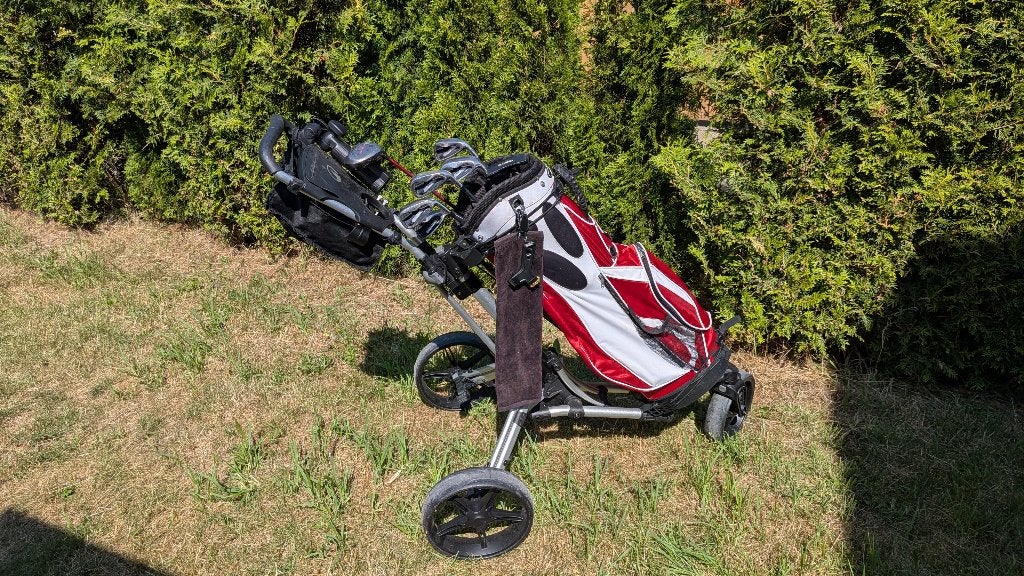 golfclubs inclusief draagtas en trolley en accesoires, Sport en Fitness, Golf, Ophalen, Gebruikt, Set, Overige merken