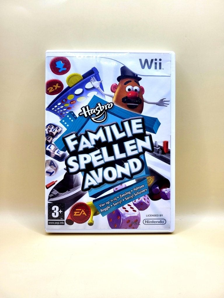 Hasbro Familie Spellen Avond - Nintendo Wii, Spelcomputers en Games, Games | Nintendo Wii, Zo goed als nieuw, Sport, 3 spelers of meer