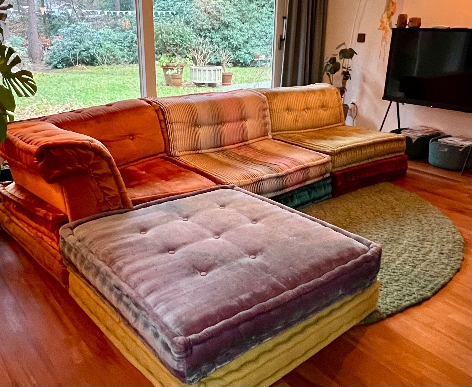 Originele Roche Bobois Mah Jong 7-delige modulaire set, Ophalen, Zo goed als nieuw, Stof