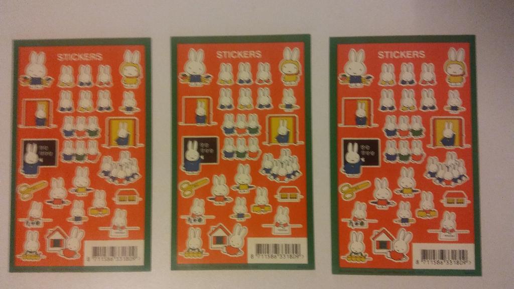 Nijntje Konijn serie tv stickers stickervelletje tekenfilm, Ophalen of Verzenden, Zo goed als nieuw, Overige typen