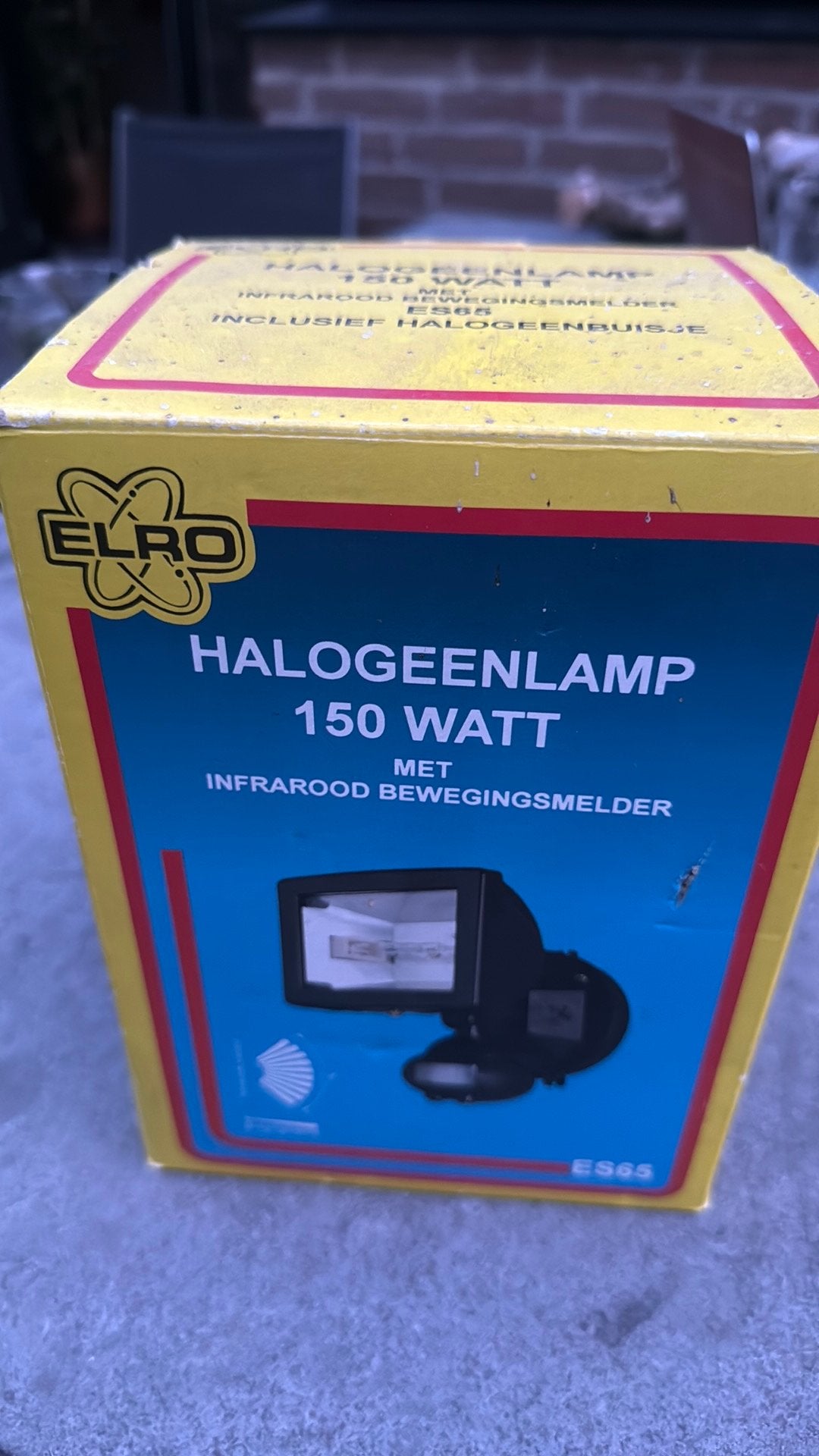 ELRO Halogeenlamp 150 w met infrarood bewegingsmelder, Doe-het-zelf en Verbouw, Bouwverlichting, Ophalen, Zo goed als nieuw, 50 tot 200 watt