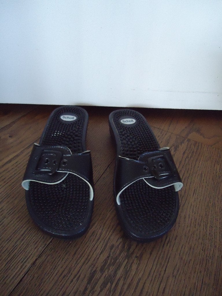 z.g.a.n. zwarte Scholl slippers maat 40, Slippers, Scholl, Zwart, Ophalen of Verzenden