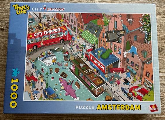 Puzzel Amsterdam en Londen, Ophalen of Verzenden, 500 t/m 1500 stukjes, Zo goed als nieuw, Legpuzzel