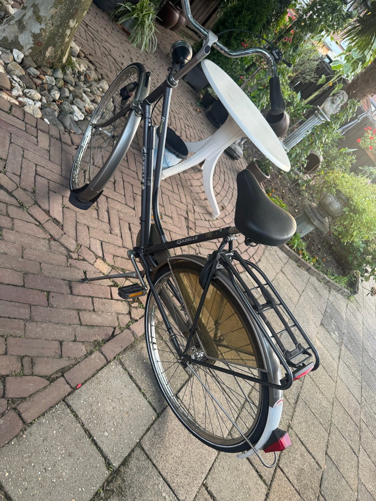 Gazelle Damesfiets met 3 versnellingen, Ophalen, Terugtraprem, Gebruikt, Versnellingen