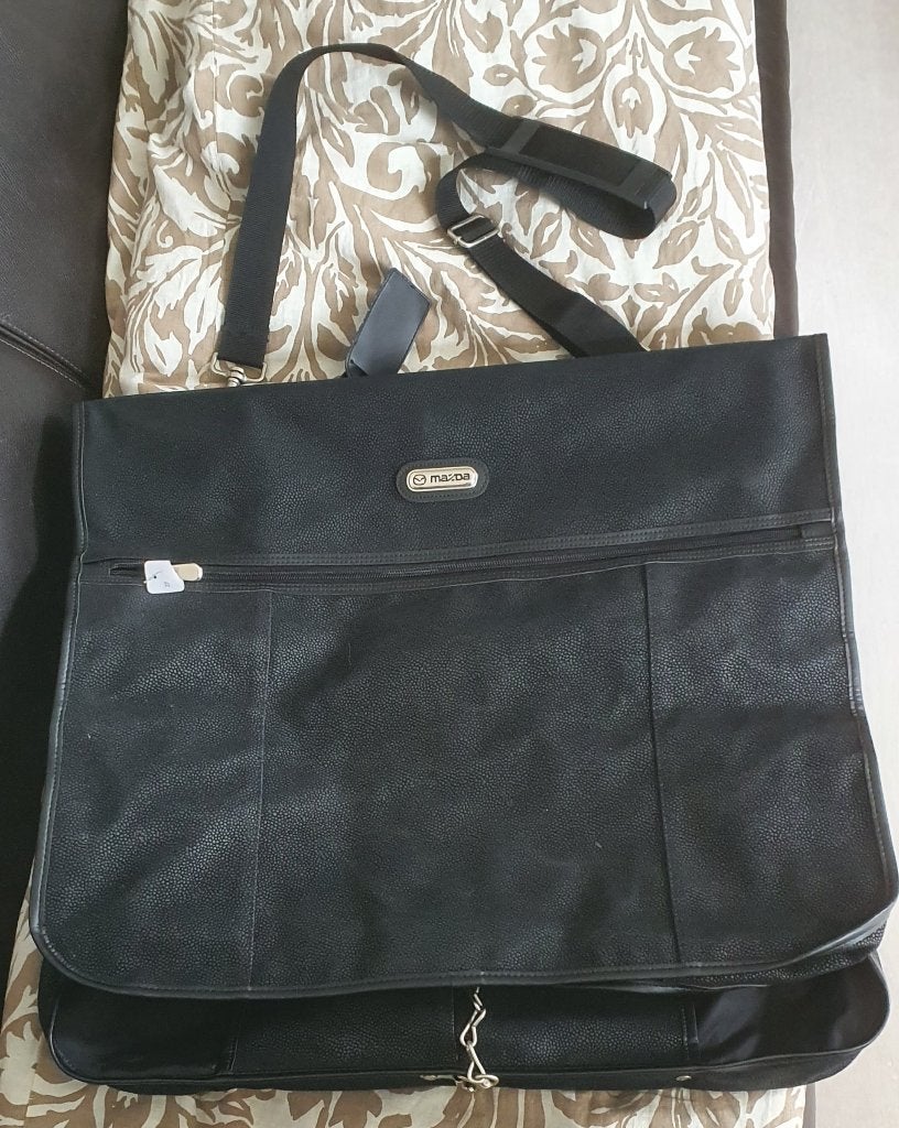 Nieuw, leren, kleding reistas, zwart, L 110 - Br 59 - 8,5 cm, Sieraden, Tassen en Uiterlijk, 30 cm of meer, Zwart, Nieuw, Minder dan 35 cm