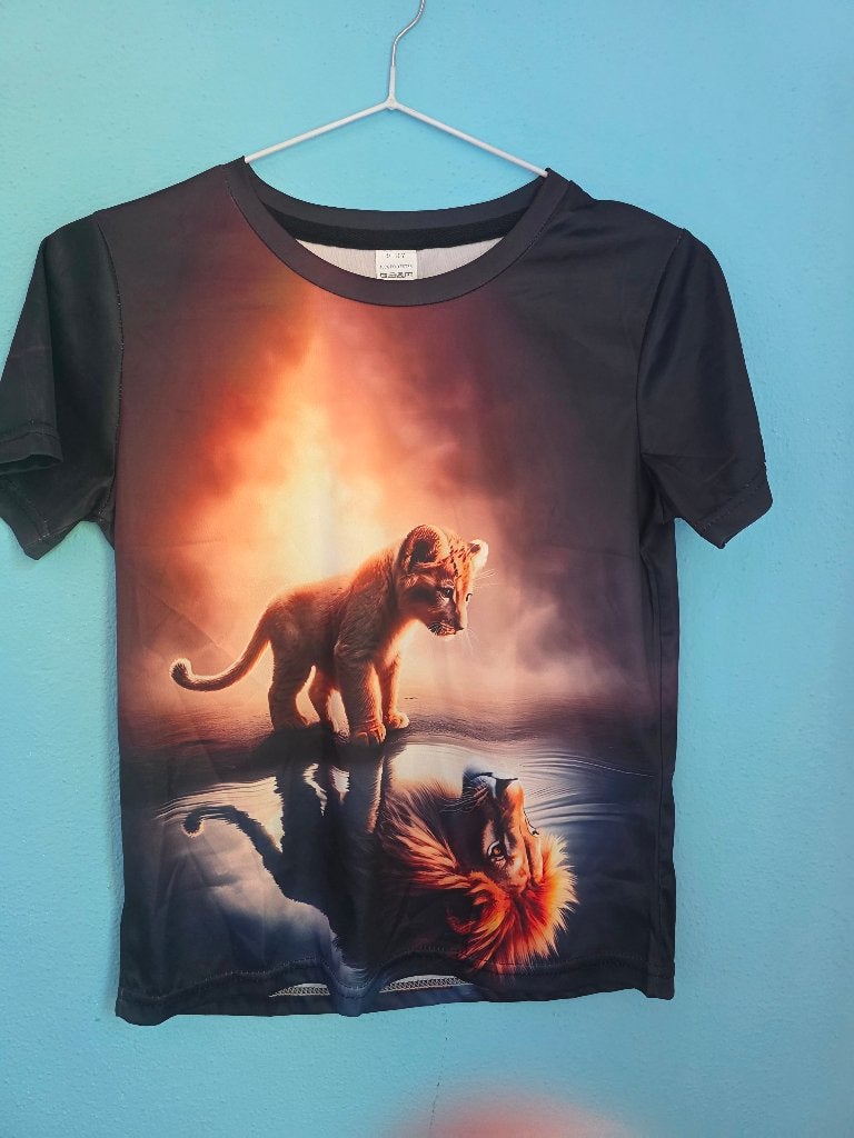 T-shirt jongens maat 140 met leeuwenprint, Kinderen en Baby's, Kinderkleding | Maat 140, Ophalen of Verzenden, Nieuw, Jongen, Shirt of Longsleeve