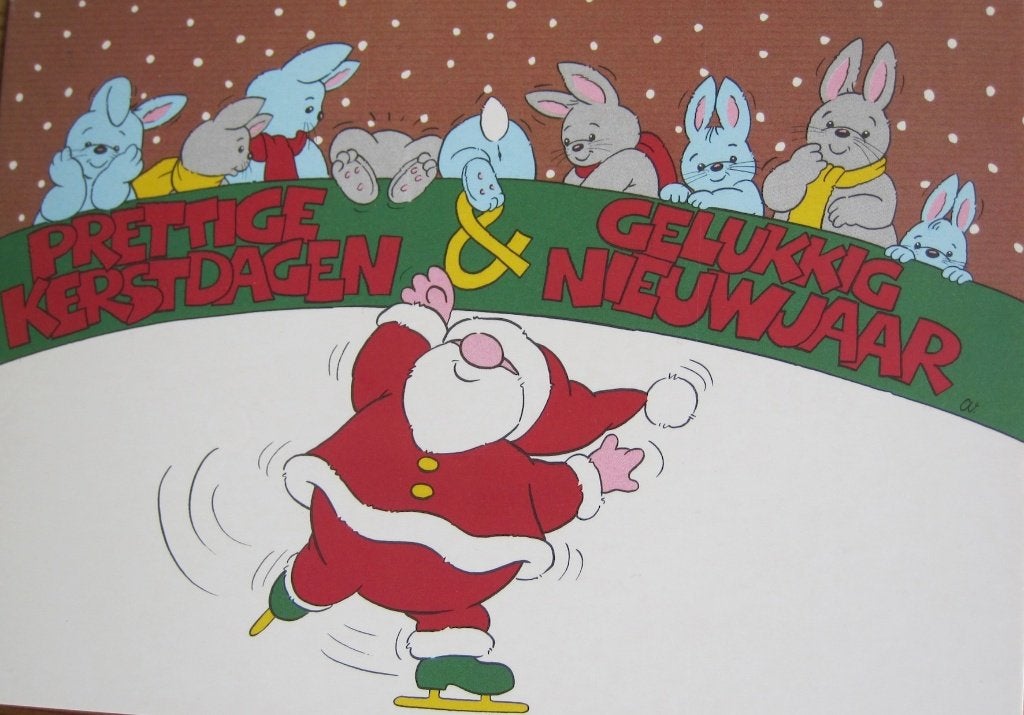 twee nieuwe kerstkaarten met kerstman - humor - Christl Vogl, Verzenden, 1980 tot heden, Ongelopen, Overige thema's
