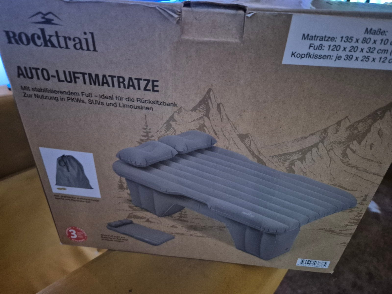 Rocktrail Auto-luchtmatras - Nieuw in doos, Ophalen of Verzenden, Nieuw, 2-persoons