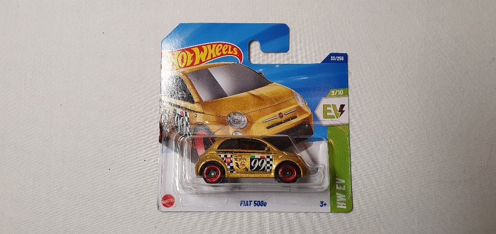 Hot wheels FIAT 500e gold, Ophalen of Verzenden, Nieuw, Auto