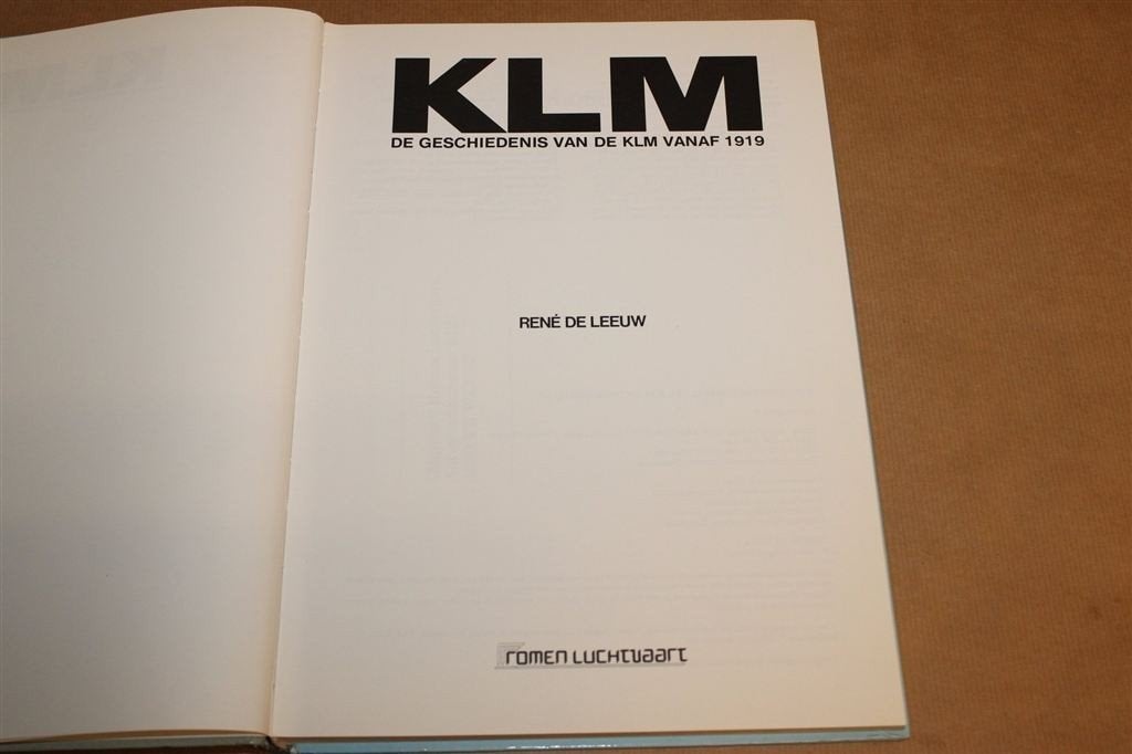 KLM — Geschiedenis vanaf 1919 met Overzicht van Vliegtuigen, Gebruikt, Schaalmodel, -, -