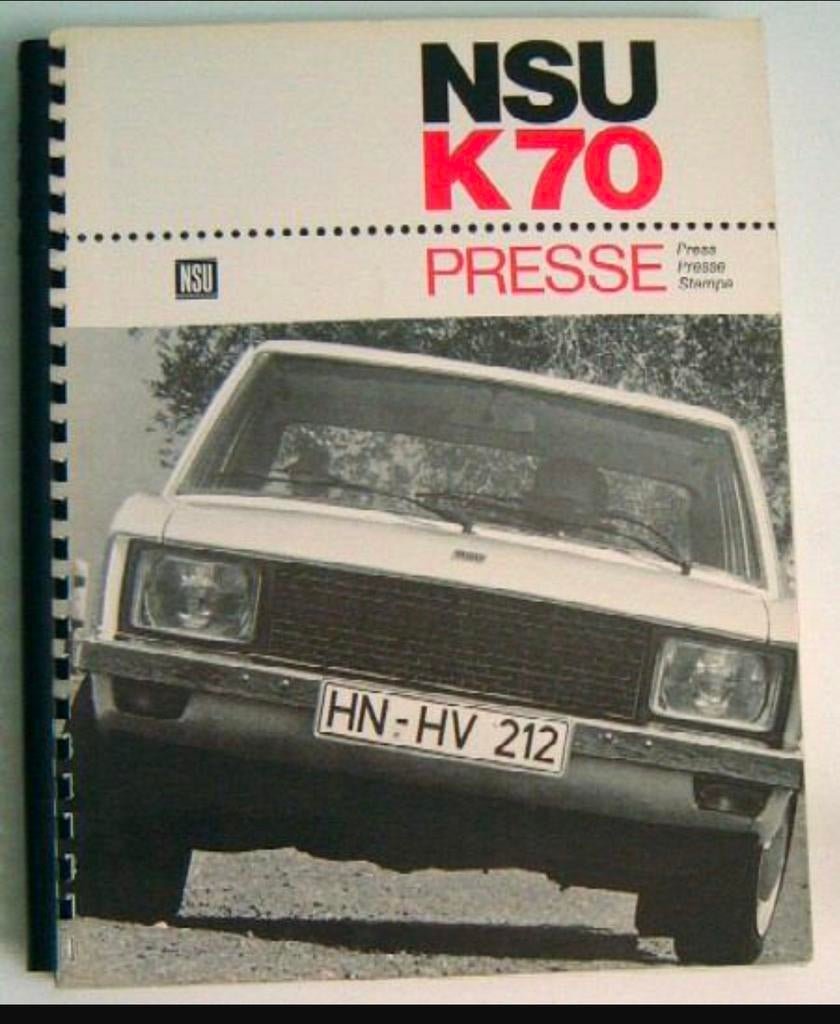 NSU K70 VW VOLKSWAGEN K70 - Gezocht - Persmap, Ophalen of Verzenden