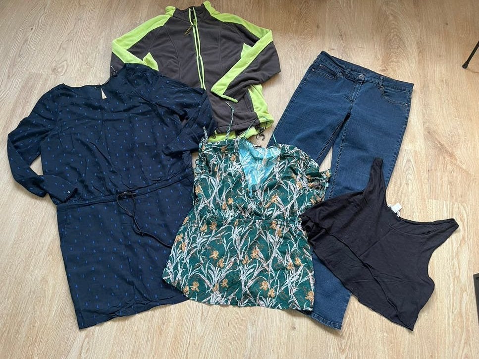 Leuk dameskleding pakket mt L incl fleece jack, Ophalen of Verzenden, Zo goed als nieuw, Maat 42/44 (L)
