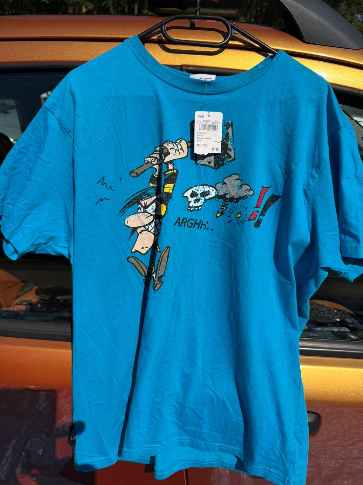 Heren T-shirt, Lucky Luke / daltons nieuw maat xXL, Ophalen, Nieuw, Overige maten, Blauw